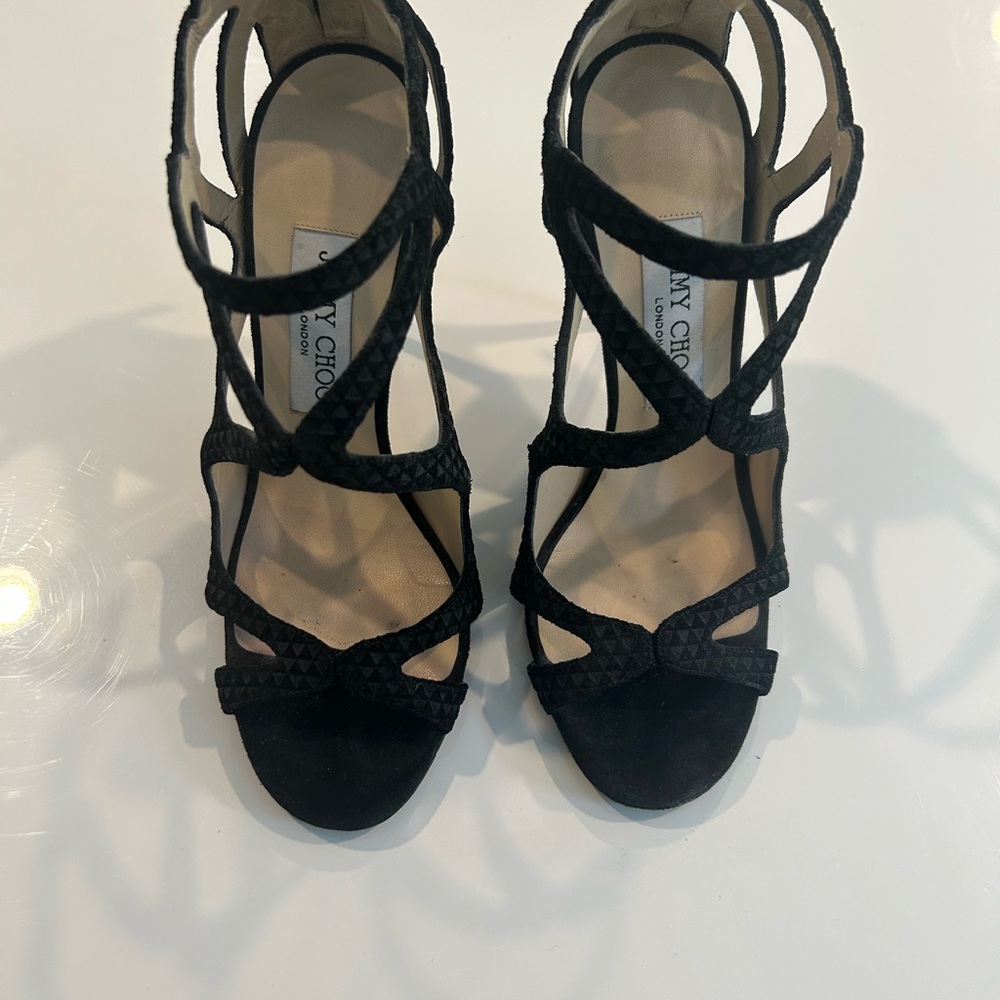 Jimmy Choo Black Heeled Sandals
